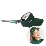 피지알 PGR골프 파크골프웨어 여성 리본 청록 썬캡 골프모자 PSC-900