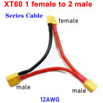 XT30 TRX T 플매트 카펫 러그 커넥터 남성-여성 배터리 어댑터 시리즈 Y 모양 Rc 헬리콥터 연결 케이 12AWG