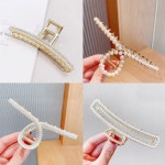 큐빅 진주 디자인 여성 헤어 악세서리 집게핀 한줄 믹스