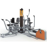 한별 한별 야외헬스형기구 조합형 4인용 L220 W290 H150cm 운동시설 HBC3410