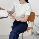 티셔츠 여름 티 무지 라운드 반팔 심플