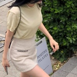 모어렌 MADE 델라인 라운드 반팔 니트 tnt0450