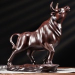 로즈우드 황소상 diy미니어처하우스 나무 조각 동물 인형 북유럽 홈 데코 탁상 불스 인테리어 액세서리