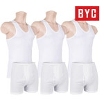 BYC BYC 순면 남성 흰색 런닝 사각팬티 6매 속옷세트