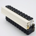 매니폴드 스테이션 솔레노이드 밸브 3 포트 2 위치 다중 방향 조합 DC12V 24V 피팅 3V210-08 AC220V
