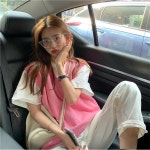 여성용 스웨터 조끼 민소매 단색 스웨터 소녀 봄 뜨개질 외투 프레피 아늑조끼 V넥 H1631