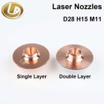 DLEI 레이저 노즐 단일 이중 레이어 직경 Precitec WSX Raytools 섬유 커팅 헤드 0 8 - 5 구경