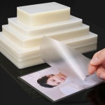 100 매 100mic 4mil A4 크기 220x PVC 투명 광택 2 플랩 라미네이팅 파우치 필름 핫 라미네이터용 308MM