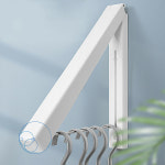 벽에착 벽걸이 미니 빨래건조대 빨래걸이 블랙세트 블랙2개 73cm봉