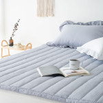 아르지오 아르지오 특허 시어서커 여름 냉감 모기차단 누빔 침대 매트리스 패드 Q K LK 블루그레이