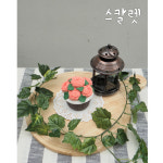 장미 앙금플라워 클레이머핀-민트 스칼렛 모형컵케이크