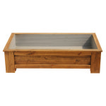 포그미 실내용 플랜트박스 원목 대형 화분 바퀴부착 실내조경 월넛 H1002