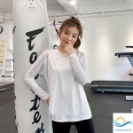 필라테스 에어로빅 라인댄스 줌바 상의 방송댄스 요가 흰색