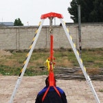 인명 맨홀 구조용삼각대 안전 리프트 윈치 구조용 공사장 작업 15 1200파운드 윈치만 해당