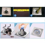 304 스테인리스 스틸 데오도란트 곤충 방지 바닥 배수구 코어 심수 씰 U 타입 욕실 화장실 하수도