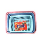 아세아화학 아세아 다용도광주리 1호 5호 학교 유치원 어린이집 사무실 튼튼한 사각 바구니 2호 청색 1개