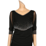 노브댄스복 A280 보석소매망또 댄스복 라틴 모던 라인 사교 웰빙 77