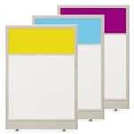 오피스 회사용 아크릴 2단 공부용 칼라시트 파티션 높이1200 45T PVC