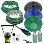SLUICE MONKEY 12 PC 탐사-광산-패닝 키트 1 4 1 8- 분류기 3 14 금 팬