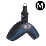 프리독 RUN 스웨이드 강아지 하네스 세미블루 S 리드줄 미포함