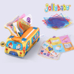 Jollybaby 매직 티슈 박스 촉감발달완구 세트 1 스쿨버스 매직티슈박스 1개