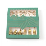 댕글 하트 티스푼 티포크 세트 6P 스텐 과일포크