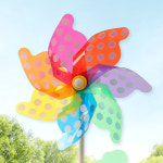 윈드빌리지 도트 바람개비 4p세트 공원 정원 홍보용