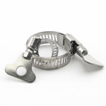 JUIDINTO 2-10피스 웜 기어 호스 클램프 6-95mm 조정 키 클립 스테인레스 스틸 워터 파이프 자동차 기