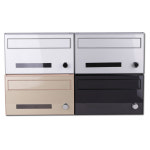 UNKNOWN 고급 다세대 우편함 빌라 벽걸이 우체통 플랫400 실버-손잡이형 투입구 우측