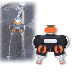 세탁실 급수 정원 수도꼭지 베란다 수전 2구 분배기