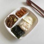 성인 다이어트 3구 식판 도시락 반찬 나눔접시 흰색 1P