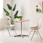 HPM 2인 사각 실버스틸 테이블 A7543