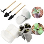 삽 갈퀴 스페이드 나무 손잡이 식물 라벨 재배 가방 원예 토양 8 50Pcs pots