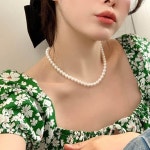 사랑스러운 캐주얼 진주목걸이 레이어드 데이트 포인트 악세사리 쥬얼리