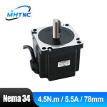 CNC 라우터용 오픈 루프 스텝퍼 모터 토크 샤프트 Nema 34 2 상 5N m 5 5A 571 오진 4-리드 DC 엔진 86HS78 4