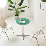 HPM 2인 원형 실버스틸 테이블 이케아 베스트리뷰 선물 A7544