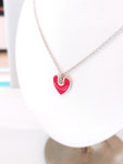 스톤헨지 Luv-it 실버 하트 목걸이 H0179