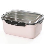 쉐라프 밀폐용기 직사각 스텐 냉장고 반찬통 3 7L