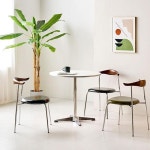 가구샘 HPM 3인 원형 실버스틸 테이블 H5577