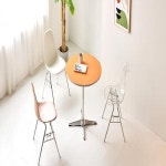 가구샘 HPM 3인 원형 실버스틸 테이블 H5577