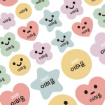 디자인아지트 아트박스 디자인아지트 프리미엄네임스티커A4도형 파스텔