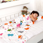 UNKNOWN 나다니엘 유아이불 여름이불 낮잠이불 유치원 어린이집 인견 리플 거즈 순면100 이불 인견 버즈-핑크