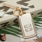 바이어블 르노삼성 4버튼 차키 TPU 키케이스 번호판 큐빅 키링 키홀더 세트 SM6 QM6 블랙골드 4버튼 케이스 큐빅 넘버키링 TA-42