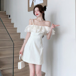 시크마녀 오플숄더원피스 섹시원피스 여름 홀복 프릴 러플 미니 클럽 파티 04 01