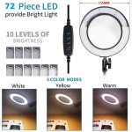 8X 10X 조명 돋보기 USB 3 색 납땜 인두 테이블 램프 스킨케어 뷰티 용 72LED