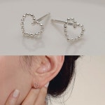 MARYGREEN 메리그린 925 하트 라인 귀걸이