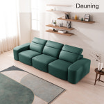 다우닝 브릭 4인 헤드레스트 전체 통가죽 소파