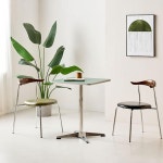 가구샘 HPM 2인 사각 실버스틸 테이블 H5575