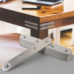 일자형 라운드 철 10P 가구 고정쇠 DIY 꺽쇠