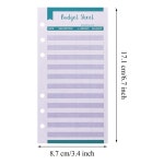 추적기 예산 시트 24Pcs 느슨한 잎 현금 돈 봉투 A6 바인더 지갑 포켓 플래너